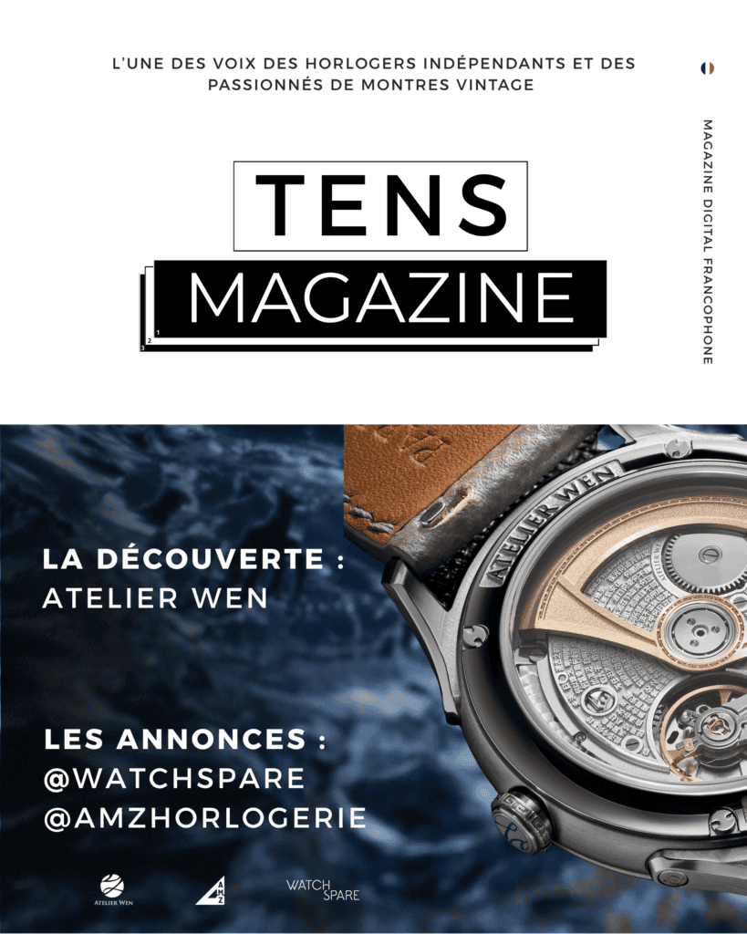 Couverture Tens Magazine N°9 - Découverte de Atelier Wen et Annonces de montres vintage de WatchSpare et AMZ Horlogerie