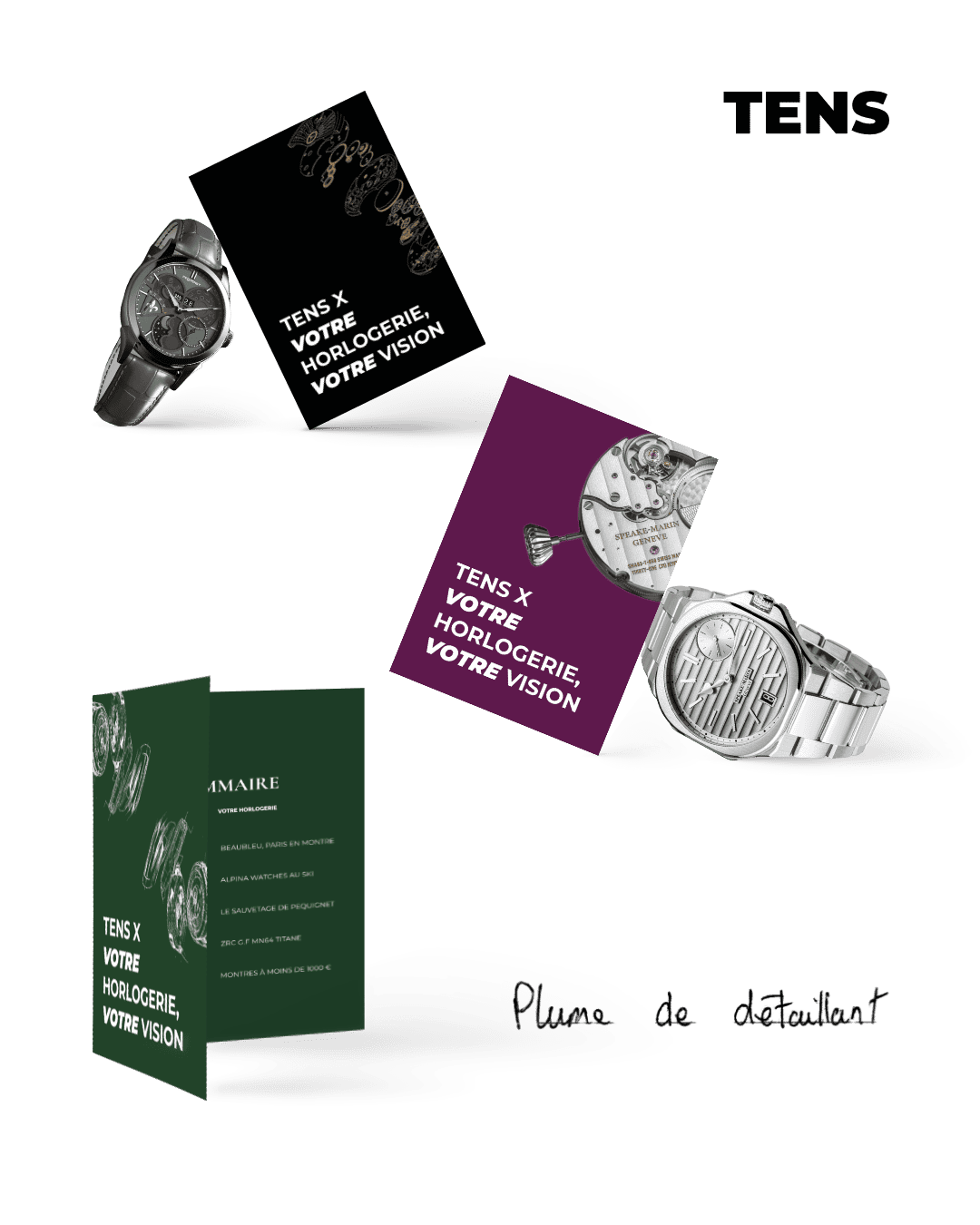 Le Magalogue N°1 tenu en main dans une boutique horlogère